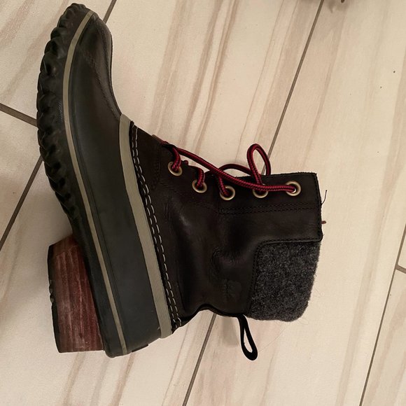 Sorel Slimpack Lace Duck Boot Women's Black Size 9 - Picture 1 of 12